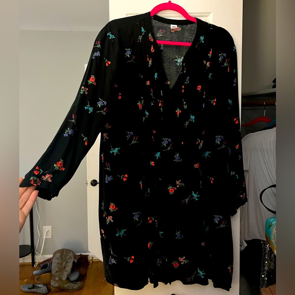 Old Navy Floral Cotton Shift Dress